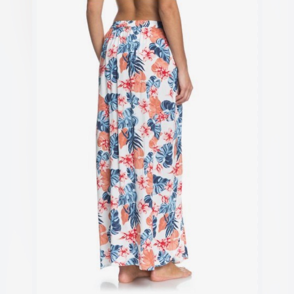 Roxy Floral Swim Coverup - Blue and Orange